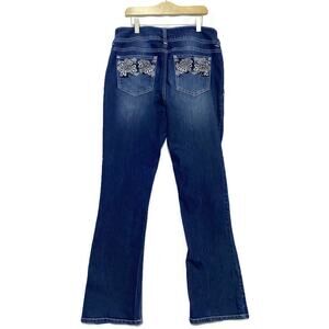 Wall Flower Denim Blue Jeans Girl's Size 3 Bootcut w/Embellished Back Pockets